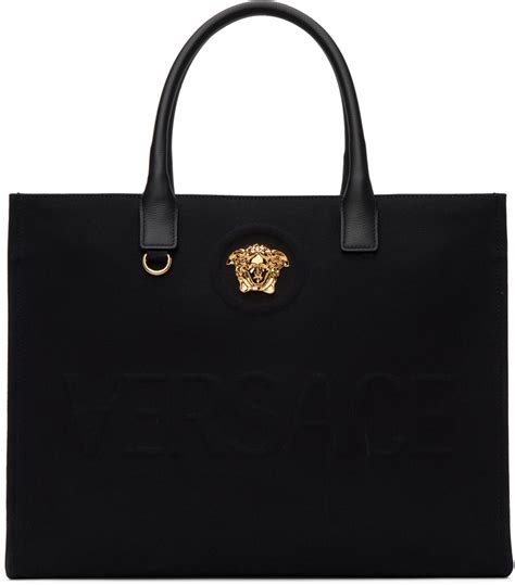 versace la medusa tote bag|versace black tote weekender bag.